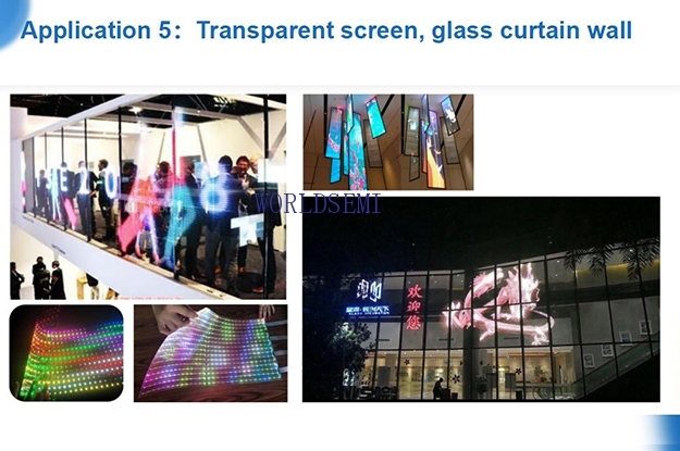 Application 5：Transparent screen, glass curtain wall